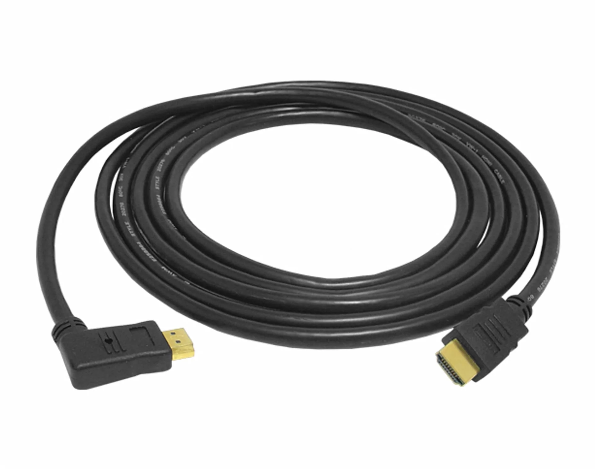 Kabel HDMI wtyk kątowo-prosty, 3m, Cu HQ. (1LM)