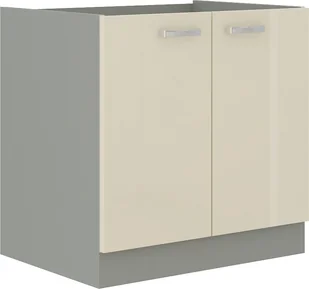 Szafka pod zlewozmywak ULLERIKE – szerokość 80 cm, kremowa/szara - Szafki kuchenne - miniaturka - grafika 1
