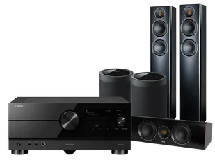 Kino domowe Yamaha RX-A4A (czarny) + Carina FS247 (czarny) + CC 241 (czarny) + MusicCast 20 (czarny) - Kino domowe - miniaturka - grafika 1