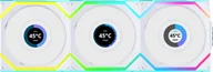 Wentylatory komputerowe - Wentylator Lian Li UNI FAN SL Wireless LCD 120 Reverse Blade 3-pack biały 12RSLLCD1W3W - miniaturka - grafika 1