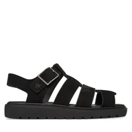 Sandały damskie - Sandały Calvin Klein Jeans Fisherman Hw Sandal Lth YW0YW01962 Czarny - miniaturka - grafika 1