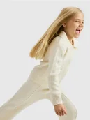 Swetry dla dziewczynek - Reserved - Dzianinowy kardigan z domieszką wełny - złamana biel - miniaturka - grafika 1