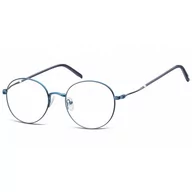 Okulary korekcyjne, oprawki, szkła - Lenonki okrągłe Okulary oprawki optyczne 927J niebieskie - miniaturka - grafika 1