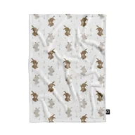 Koce - Koc pluszowy dla dzieci BUNNY BLISS wzór D253 | zajączki w gwiazdkach 150 x 200 cm - miniaturka - grafika 1