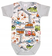 Body dla niemowląt - Body KRÓTKI rękaw 100% Bawełna KOPARKI r 80 KLEKLE - miniaturka - grafika 1