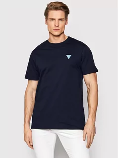 Koszulki męskie - GUESS T-Shirt F0BI00 K8HM0 Granatowy Regular Fit - grafika 1