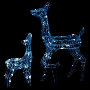 vidaXL vidaXL Świąteczne renifery, akrylowe, 160 zimnych białych diod LED - Oświetlenie świąteczne - miniaturka - grafika 2