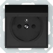 Gniazdka elektryczne - Gniazdo pojedyncze IP44 QUADRUM QR1013B czarne VILMA - miniaturka - grafika 1