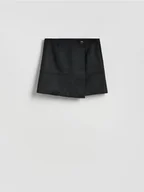 Spódnice - Reserved - Spódnica mini z imitacji zamszu - czarny - miniaturka - grafika 1