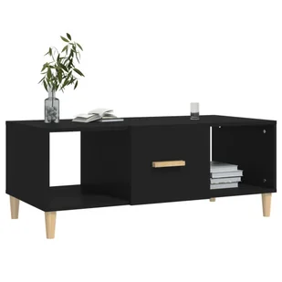 Lumarko Stolik kawowy, czarny, 102x50x40 cm, materiał drewnopochodny - Ławy i stoliki kawowe - miniaturka - grafika 8