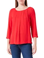Bluzki damskie - s.Oliver BLACK LABEL Bluzka damska z krótkim rękawem, RED, 46, czerwony, 46 - miniaturka - grafika 1
