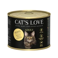 Mokra karma dla kotów - CAT'S LOVE Karma mokra dla kotów Adult Kurczak 12x200 g - miniaturka - grafika 1