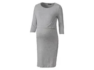Sukienki ciążowe - esmara® Sukienka ciążowa z bawełną, z rękawem 3/4 (XS (32-34), Szary) - miniaturka - grafika 1