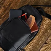 Plecaki - Zestaw męski PAOLO PERUZZI czarny ZUP-66-BL - miniaturka - grafika 1