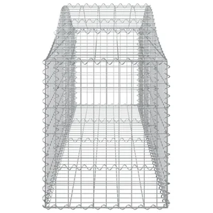 VIDAXL Kosze gabionowe, 3 szt, 200x50x60/80 cm, galwanizowane żelazo - Ogrodzenia - miniaturka - grafika 6