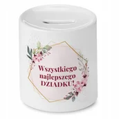 Skarbonki - Skarbonka Dla Kelnerki na Urodziny na Prezent z Nadrukiem ze Zdjęciem + Opakowanie na prezent (wzór 01) - miniaturka - grafika 1