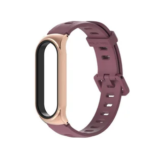Opaska Do Mi Band 3/4/5/6 Xiaomi Premium Red Burgundowy - Akcesoria do pulsometrów i zegarków sportowych - miniaturka - grafika 1