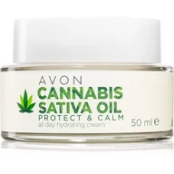 Balsamy i kremy do ciała - Avon Cannabis Sativa Oil krem nawilżający z olejkiem konopnym 50ml - miniaturka - grafika 1