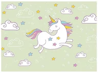 Ciasta i półprodukty do ciast - Dekoracyjny opłatek tortowy Jednorożec - A4 - miniaturka - grafika 1