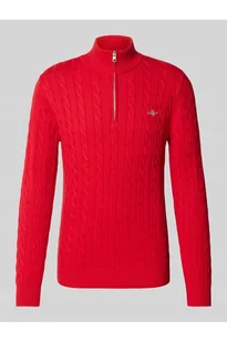 Sweter z dzianiny z wzorem warkocza - Gant - Swetry męskie - miniaturka - grafika 1