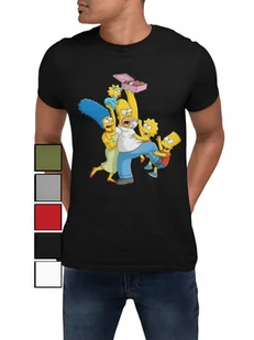 KOSZULKA T-SHIRT MĘSKA Z NADRUKIEM SIMPSON BART NA PREZENT - S - Koszulki męskie - miniaturka - grafika 1