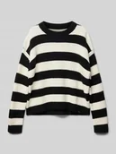 Swetry dla dziewczynek - Sweter z dzianiny z prążkowanymi wykończeniami - miniaturka - grafika 1