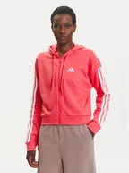 Bluzy damskie - adidas Bluza Essentials 3-Stripes KE4388 Różowy Regular Fit - miniaturka - grafika 1