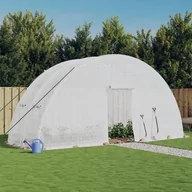 Szklarnie ogrodowe - vidaXL Szklarnia ze stalową ramą, biała, 12 m², 6x2x2,85 m - miniaturka - grafika 1