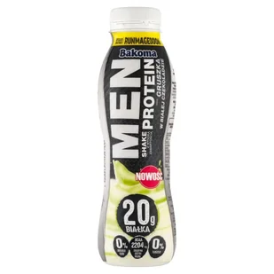Bakoma Men Shake z wysoką zawartością protein smak gruszka w białej czekoladzie 380 g - Kefiry, jogurty, maślanki - miniaturka - grafika 1