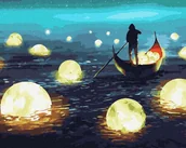 Malowanie po numerach - Artnapi 40x50cm Obraz Do Malowania Po Numerach Na Drewnianej Ramie - Łowca księżyca - miniaturka - grafika 1