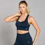 Biustonosze - Damski bezszwowy stanik sportowy z kolekcji Shape MP – Dark Sapphire - S - miniaturka - grafika 1