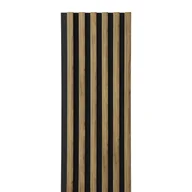 Panele ścienne i boazeria - Fllow Panele ścienne 3D Lamel na czarnym filcu 265x30 cm Dąb Catania - miniaturka - grafika 1