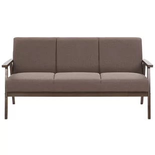 Beliani Sofa 3-osobowa brązowa ASNES - Sofy i kanapy - miniaturka - grafika 1