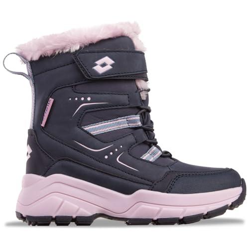 Lotto NIZINA TEX K Unisex Kids półdługie kozaki, granatowe/fioletowe, 35 EU, Navy Violet, 35 EU