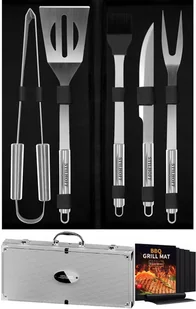Zestaw akcesoria do GRILLA STILHOFF sztućce przybory 11szt 5+walizka+5xmata - Akcesoria do grilla - miniaturka - grafika 1