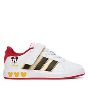 Buty dla chłopców - Sneakersy adidas Grand Court Mickey El K JQ8067 Biały - miniaturka - grafika 1