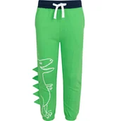 Dresy i komplety dla chłopców - Spodnie dresowe dla chłopca, z dinozaurem, zielone 3-8 lat - miniaturka - grafika 1