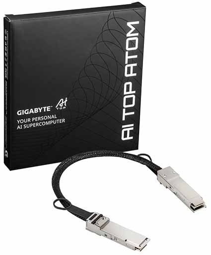 Gigabyte Kabel ATC9000-QSFP QSFP112 to QSFP112 40cm - DGX-Sparl Kabel 24CRD-ATC900-01R