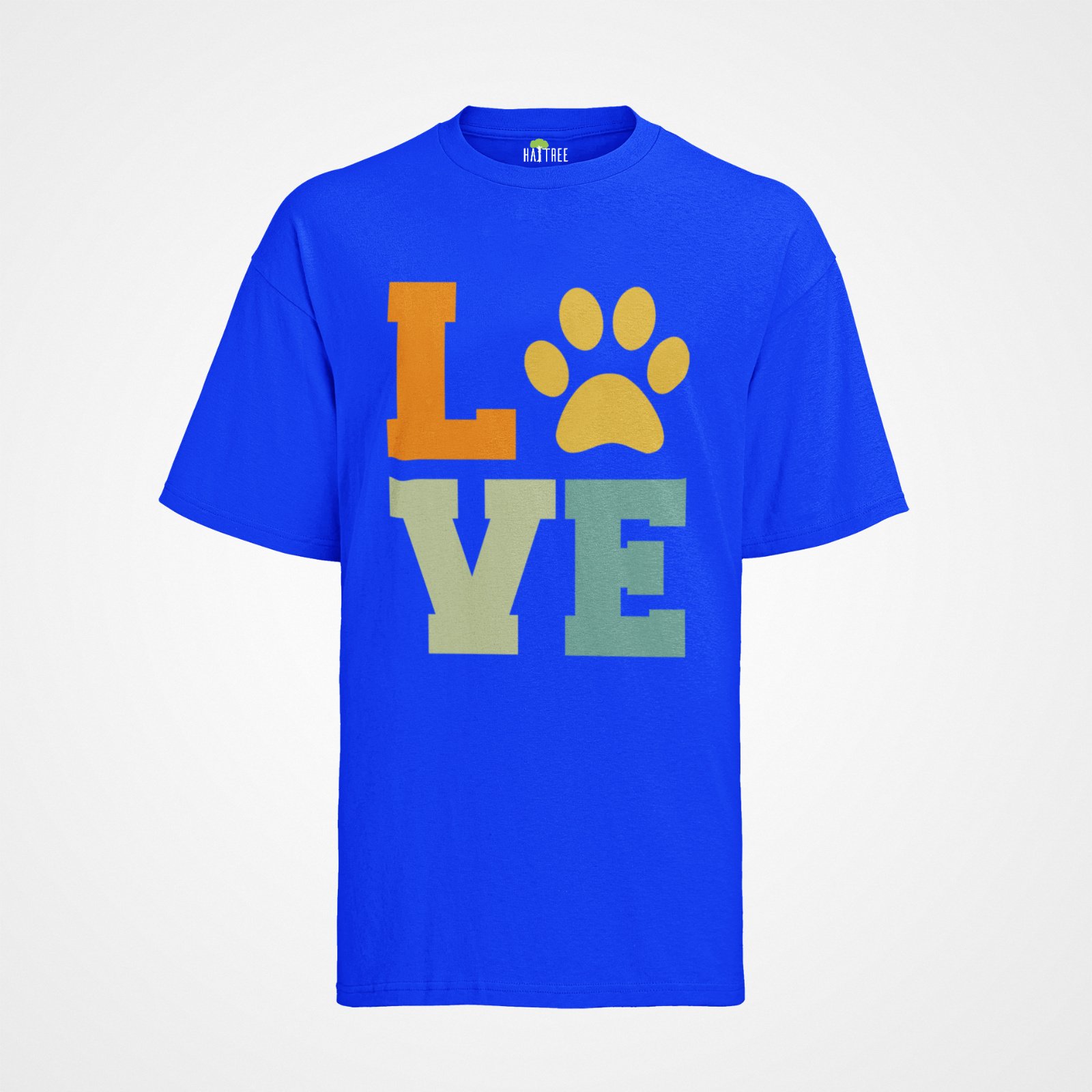 Organiczna męska koszulka z psami z napisemI Love Dogs pet love dog pet funny