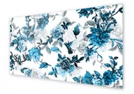 Dekoracje domu - Panel kuchenny HOMEPRINT Niebiesko szare róże 100x50 cm - miniaturka - grafika 1