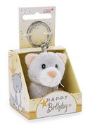 Breloki - Brelok do kluczy kot "Happy Birthday" 6cm w pudełku upominkowym - miniaturka - grafika 1