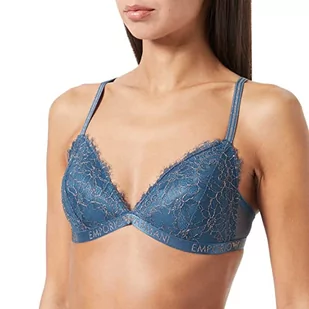 Emporio Armani Damski biustonosz z koronką, trójkątny, Obsidian, L - Biustonosze - miniaturka - grafika 1
