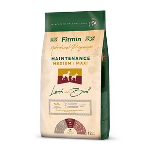 FITMIN Medium Maxi Maintenance Lamb&Beef 12kg - Sucha karma dla psów - miniaturka - grafika 1