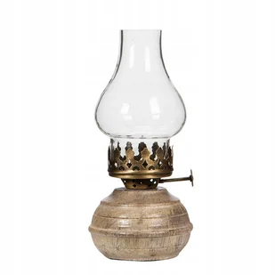 ŚWIECZNIK tealight IMITACJA LAMPY NAFTOWEJ szklany klosz wys. 19cm - Świeczniki ŚWIECZNIK tealight IMITACJA LAMPY NAFTOWEJ szklany klosz wys. 19cm - Świeczniki - miniaturka - grafika 1