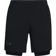 Spodenki damskie - Under Armour Męskie szorty z tkaniny stretch 18,78 cm 2 w 1 - miniaturka - grafika 1