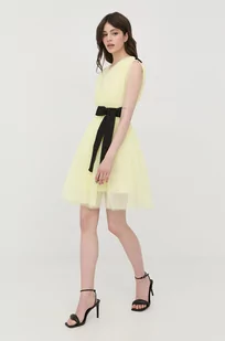 Pinko sukienka kolor żółty mini rozkloszowana - Sukienki - miniaturka - grafika 1