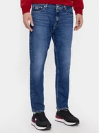 Spodnie męskie - Tommy Jeans Jeansy DM0DM18174 Granatowy Tapered Fit - miniaturka - grafika 1