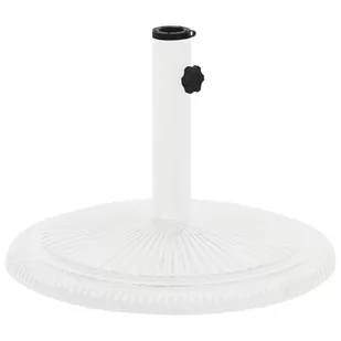 vidaXL Podstawa pod parasol, biała, 45x45x30 cm, żeliwo vidaXL - Parasole ogrodowe - miniaturka - grafika 1