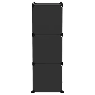 Lumarko Regał kostkowy z 6 przegrodami, czarny, PP - Regały - miniaturka - grafika 5