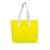 Torebki damskie - Torba plażowa żółta z białą rączką 45×33 cm - miniaturka - grafika 1